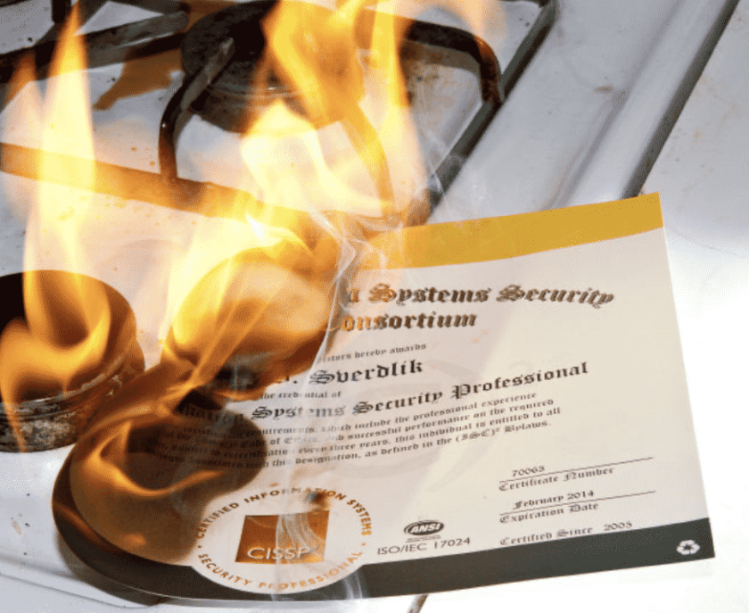 The burning CISSP certificate